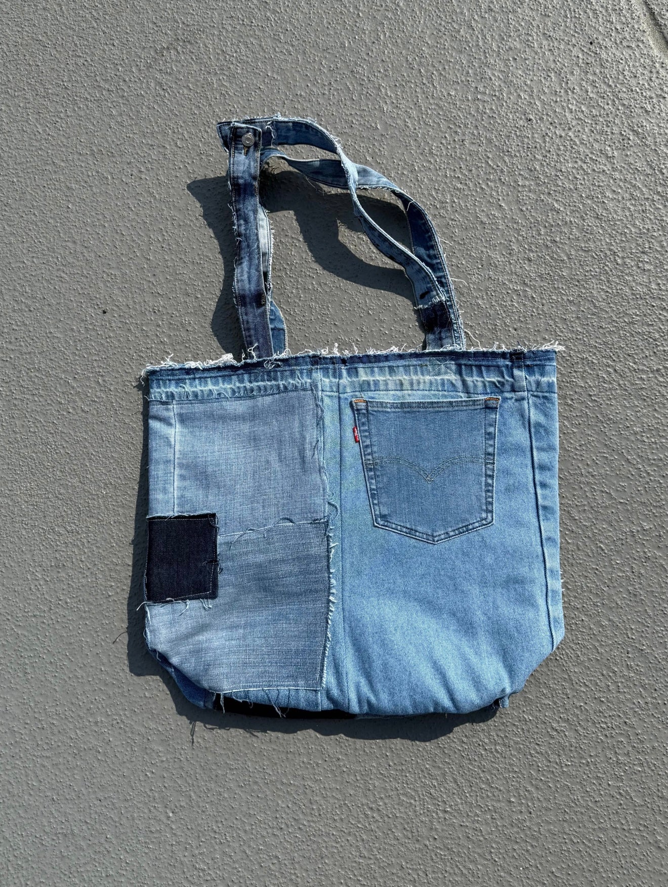 Denim Tote Bag Large