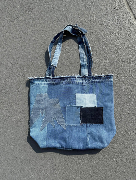 Denim Tote Bag Large