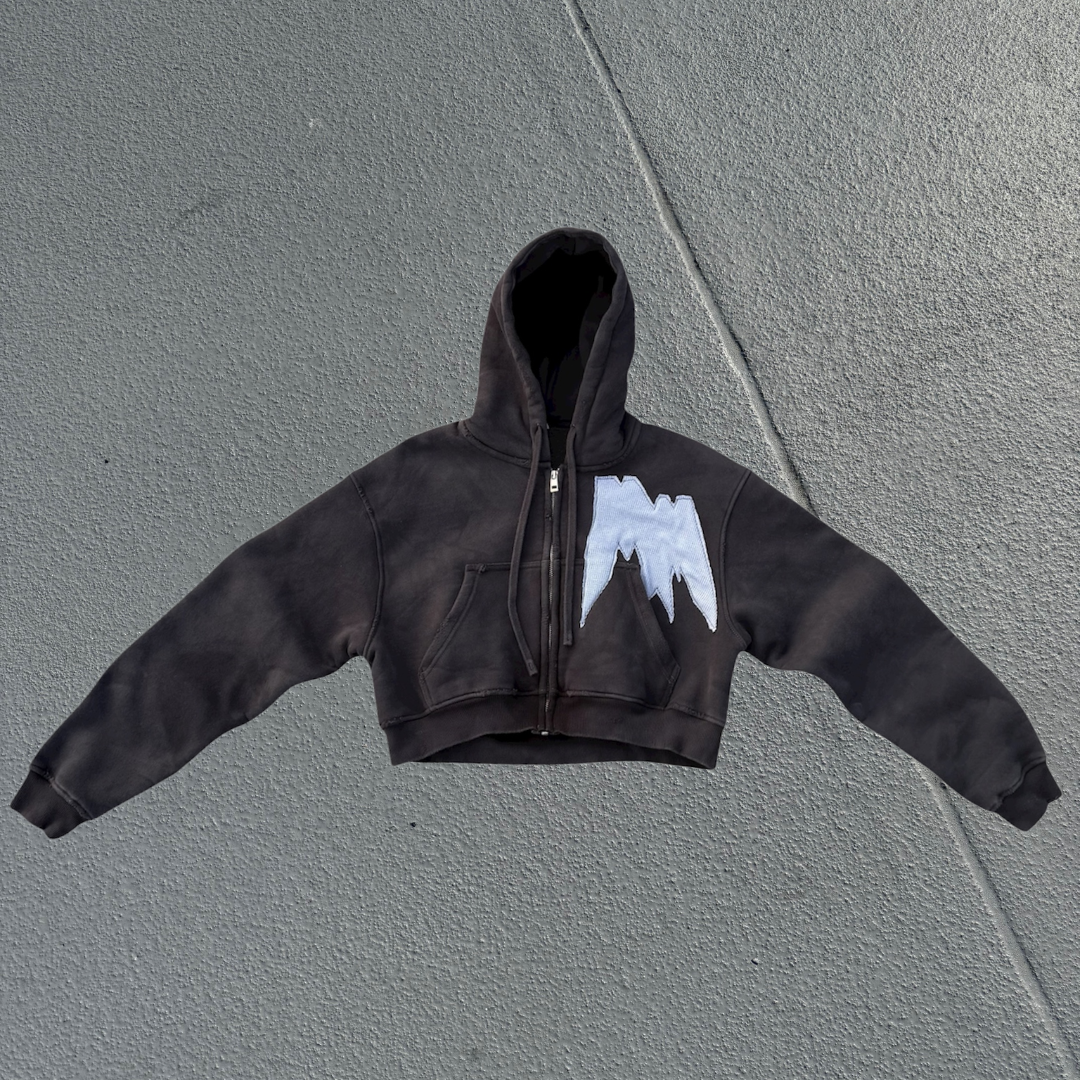 MM Cropped Hoodie Black